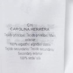 Pre Owned CH Carolina Herrera White Cotton Tie Detail Tunic Top S