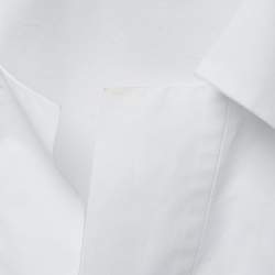 Pre Owned CH Carolina Herrera White Cotton Tie Detail Tunic Top S