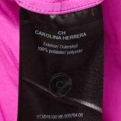 Pre Owned CH Carolina Herrera Pink Taffeta Belted Maxi Shirt Dress M