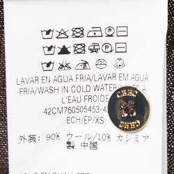 مملوكة مسبقًا CH Carolina Herrera Brown Knit Buttoned Cardigan XS