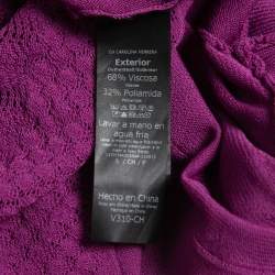 Pre Owned CH Carolina Herrera Purple Knit Sleeveless Belted Short Dress S