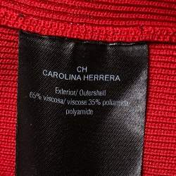 مملوكة مسبقًا CH Carolina Herrera Red Knit Sleeveless Top L