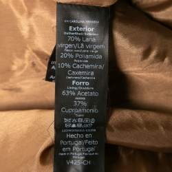 CH Carolina Herrera Brown Wool Pocket Embroidered Blazer L