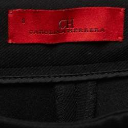 CH Carolina Herrera Black Side Detail Tapered Leg Pants M