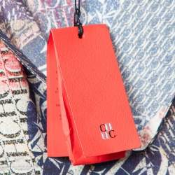 مملوكة مسبقًا CH Carolina Herrera Multicolor Logo Printed Silk Top L