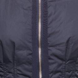 CH Carolina Herrera Navy Blue Synthetic Zip Front Sleeveless Down Jacket XS