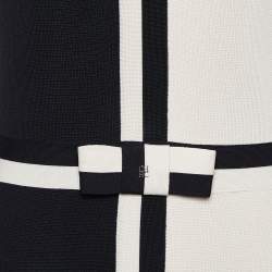 Pre Owned فستان سي أتش كارولينا هيريرا بفيونكة تريكو كتل لونية مقاس متوسط - ميديوم