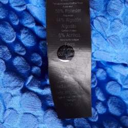 مملوكة مسبقًا فستان ضيق سي أتش كارولينا هيريرا قطن منقوش أزرق مقاس متوسط