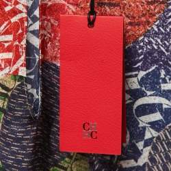 Pre Owned CH Carolina Herrera Multicolor Printed Silk Blouse M