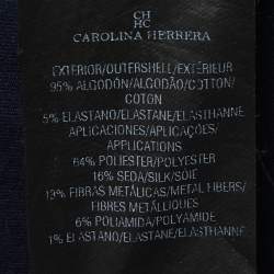 CH Carolina Herrera Navy Blue Logo Patch Cotton Crew Neck Short Sleeve T-Shirt XS