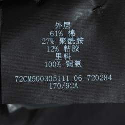 Pre Owned CH Carolina Herrera Black Floral Lace Belted Coat M