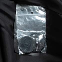 Pre Owned CH Carolina Herrera Black Floral Lace Belted Coat M