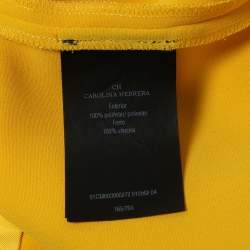 CH Carolina Herrera Yellow Crepe Tapered Trousers S