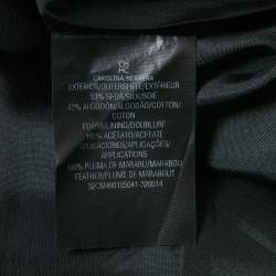 CH Carolina Herrera Black Silk Blend Feather Trimmed Knee Length Skirt M