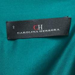 مملوكة مسبقًا CH Carolina Herrera Red Floral Print Silk Ruffled Belted Maxi Dress S