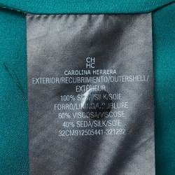 مملوكة مسبقًا CH Carolina Herrera Red Floral Print Silk Ruffled Belted Maxi Dress S