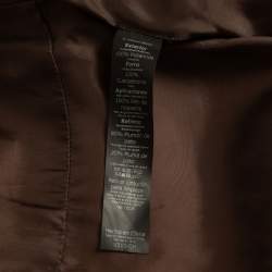 CH Carolina Herrera Brown Nylon Racoon Fur Neckline Zip Front Down Jacket XS