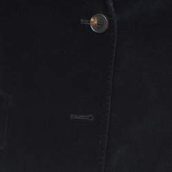 Pre Owned CH Carolina Herrera Black Velvet Single Breasted Blazer L