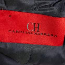 Pre Owned CH Carolina Herrera Navy Blue Wool & Mohair Coat M