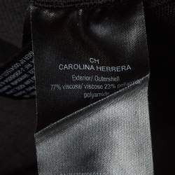 CH Carolina Herrera Black Knit Button Detail Wide Leg Pants S