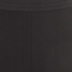 CH Carolina Herrera Black Knit Button Detail Wide Leg Pants S