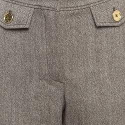 CH Carolina Herrera Brown Wool Blend Trousers M