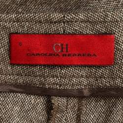 CH Carolina Herrera Brown Wool Blend Trousers M