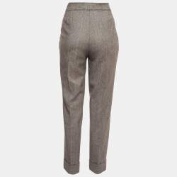 CH Carolina Herrera Brown Wool Blend Trousers M