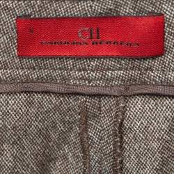 CH Carolina Herrera Brown Wool Blend Trousers M