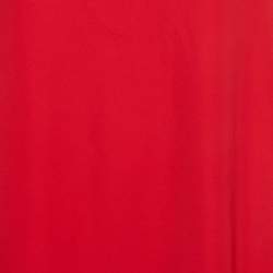 CH Carolina Herrera Red Stretch Crepe Balloon Sleeve Short Dress S