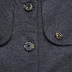 CH Carolina Herrera Grey Wool Button Front Jacket M