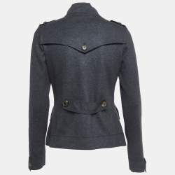 CH Carolina Herrera Grey Wool Button Front Jacket M
