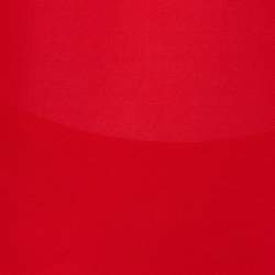 Pre Owned CH Carolina Herrera Red Crepe Top & Skirt Set XS