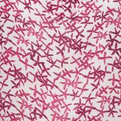 Pre Owned CH Carolina Herrera Pink Printed Satin Ruffled Blouse M