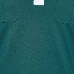 Pre Owned CH Carolina Herrera Green Pique Cotton Long Sleeve T-Shirt XS