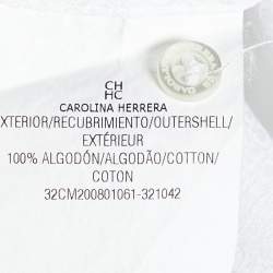 Pre Owned CH Carolina Herrera White Cotton Button Front Shirt M
