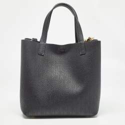 CH Carolina Herrera Black Monogram Coated Canvas Small Matryoshka Locked Tote