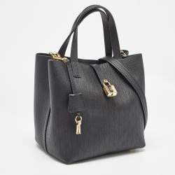 CH Carolina Herrera Black Monogram Coated Canvas Small Matryoshka Locked Tote