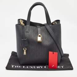 CH Carolina Herrera Black Monogram Coated Canvas Small Matryoshka Locked Tote