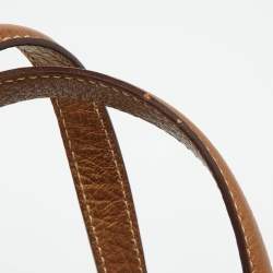 CH Carolina Herrera Bronze Monogram Embossed Leather Scarf Tote