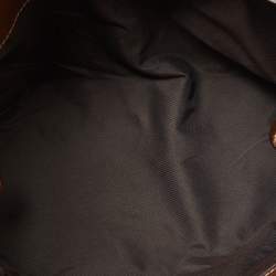 CH Carolina Herrera Bronze Monogram Embossed Leather Scarf Tote