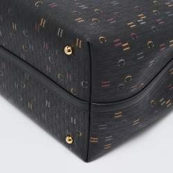 CH Carolina Herrera Black Monogram Coated Canvas Medium Matryoshka Locked Tote
