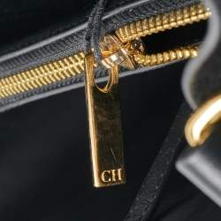CH Carolina Herrera Black Monogram Coated Canvas Medium Matryoshka Locked Tote