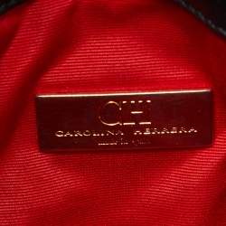 Pre Owned CH Carolina Herrera Black Quilted Leather Flap Shoulder Bag