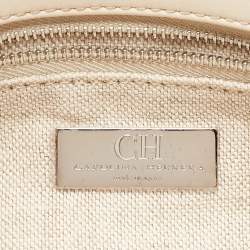 Pre Owned CH Carolina Herrera Yellow Quilted Leather Chain Clutch