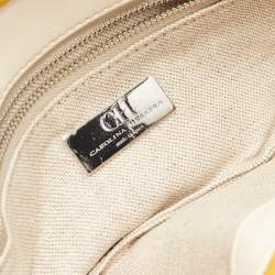 Pre Owned CH Carolina Herrera Yellow Quilted Leather Chain Clutch