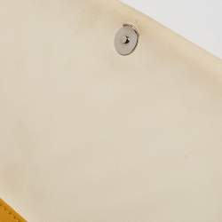 Pre Owned CH Carolina Herrera Yellow Quilted Leather Chain Clutch