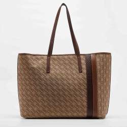 مملوكة مسبقًا CH Carolina Herrera Brown/Beige Monogram Canvas Shopper Tote