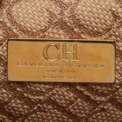 مملوكة مسبقًا CH Carolina Herrera Brown/Beige Monogram Canvas Shopper Tote