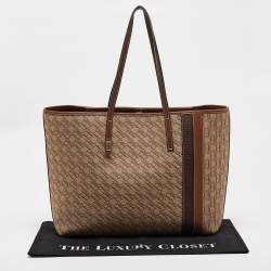 مملوكة مسبقًا CH Carolina Herrera Brown/Beige Monogram Canvas Shopper Tote